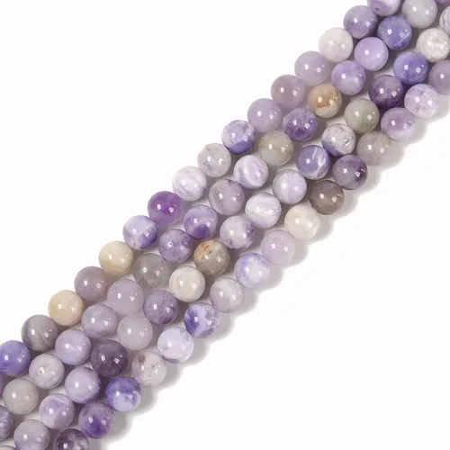 Vista 2 de JM Design Multi lavanda jade liso cuentas redondas tamaño 0.315 in 15.5 '' hebra para la fabricación de joyas