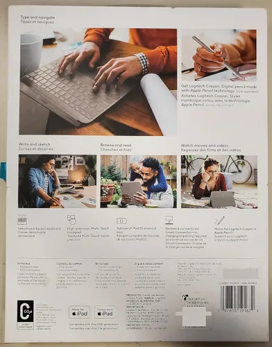Vista 3 de Logitech Combo Touch - Funda de teclado desmontable para iPad de 10ª generación con trackpad de gran precisión, teclado retroiluminado
