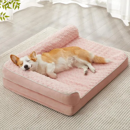 Vista 26 de BFPETHOME - Camas ortopédicas para perros grandes - Sofá para perros impermeable con funda extraíble y lavable, cama grande para mascotas con forro