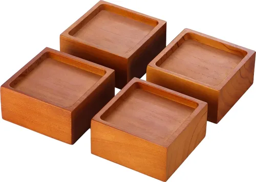 Vista 16 de Elevadores de muebles de cama de madera Lufia de 1 pulgada, elevadores de muebles de madera de pino macizo: mejora la durabilidad, la comodidad
