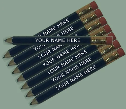Vista 2 de ezpencils - Lápices de golf negros personalizados con punta - 24 paquetes - ** PERZONALIZACIÓN GRATIS **