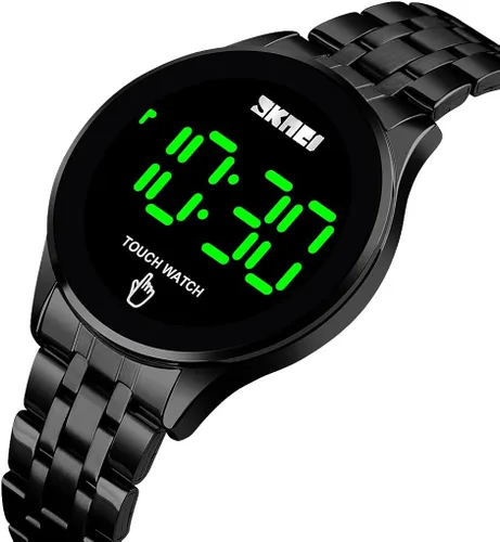Vista 2 de Reloj digital de moda para hombre con luz de fondo resistente al agua