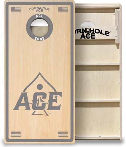 Vista 10 de CornholeAce ACE PRO Professional Cornhole Boards - No Bounce! Triple Wide Legs, 3/4" Baltic Birch Plywood, Handles, Regulation Size (4x2ft)