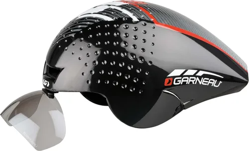 Vista 6 de Garneau Adult P-09 Cycling Helmet, Black/Red, Small