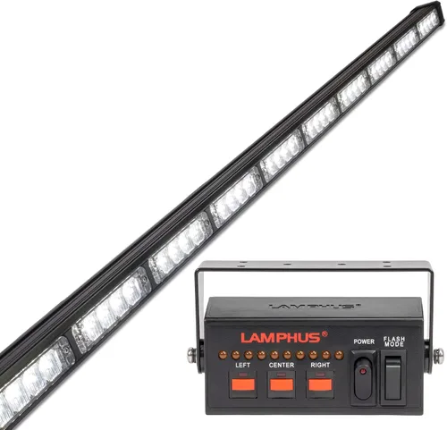 Vista 37 de lamphus SolarBlast sbls64 29" 24 W LED Advertencia Tráfico de Emergencia Advisor – Barra de luz ámbar azul, Azul