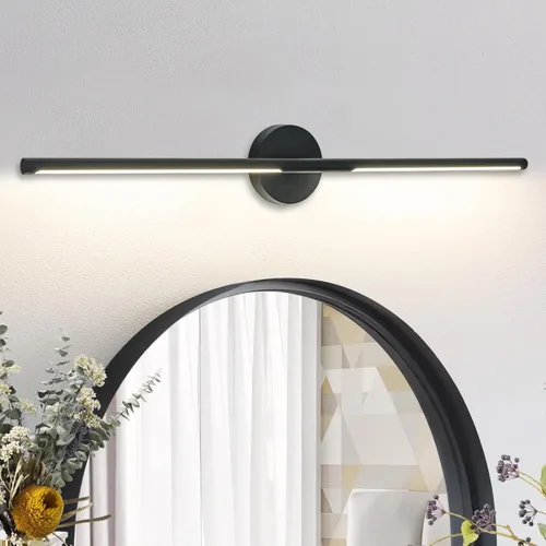 Vista 11 de Lámparas doradas para baño sobre espejo de 24 pulgadas, 18W 360° Giratorias Regulables 4000K Lámpara de Tocador LED de Latón, Luces de Tocador