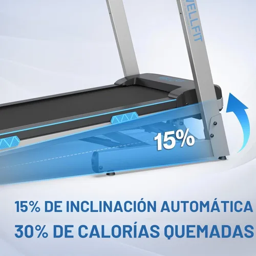 Vista 3 de WELLFIT Cinta de correr inclinada automática del 15% para el hogar
