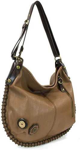 Vista 5 de CHALA Bolso de mano con encanto cruzado o hombro convertible grande color marrón
