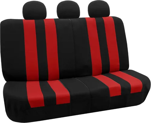 Vista 20 de FH Group Juego completo de fundas de asiento de coche de tres filas a rayas, compatible con bolsas de aire y listas para dividir, ajuste universal