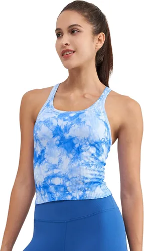 Vista 68 de sphinx cat - Camiseta corta de entrenamiento para mujer, camiseta sin mangas, acanalada, con espalda cruzada y brasier integrado