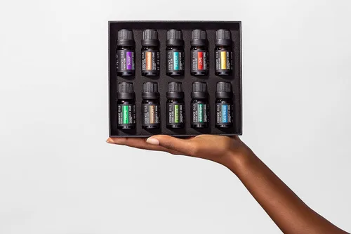 Vista 2 de Pure Daily Care - Juego de aromaterapia con las 10 mejores mezclas aceites esenciales de sinergia, de grado terapéutico. Mejora la mente, el cuerpo