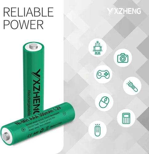 Vista 6 de Luces solares 8pcs AAA 300mAh NI-MH batería 1.2v recargable luces de jardín controladores (8xAAA)