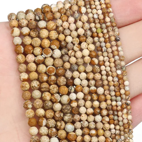 Vista 74 de 180 piezas 2mm Cuentas de piedras preciosas de turquesa africana natural facetada redonda suelta para hacer joyas