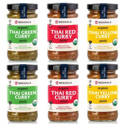 Vista 14 de Mekhala Pasta de curry verde tailandés sin gluten orgánica 3.53 onzas