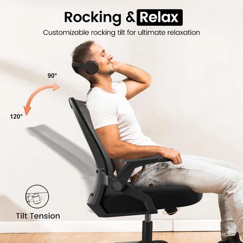 Vista 3 de GTPOFFICE Silla de oficina ergonómica, silla de escritorio para computadora cómoda con soporte lumbar ajustable, silla de oficina de malla