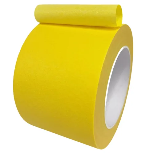 Vista 16 de Cinta adhesiva protectora ancha, cinta de pintores beige y blanca, cinta adhesiva de uso general para pintar paredes en el hogar, construcción