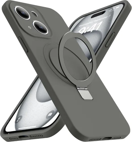 Vista 47 de Funda diseñada para iPhone 11 con soporte magnético invisible Compatible con Mag-Safe, a prueba de caídas de grado militar, a prueba de golpes
