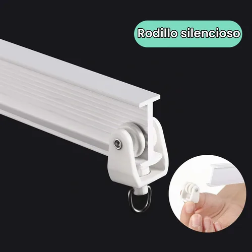 Vista 4 de Jetec - Cortina de techo flexible y flexible, 6.5 pies, 6.6 ft, color Blanco