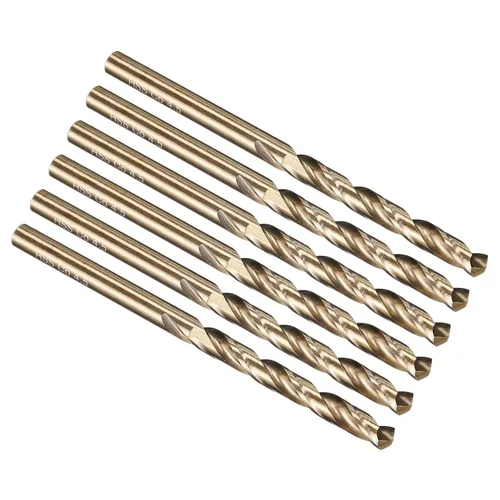 Vista 130 de PATIKIL Broca Jobber de 0.039 in, vástago recto M35 cobalto 5% acero de alta velocidad 135° acabado dorado para metal duro de acero inoxidable - 2
