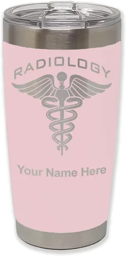 Vista 12 de LaserGram Vaso personalizado de 20 onzas, radiología (negro) Regalo grabado para radiólogos, acero inoxidable aislado al vacío, grabado con láser