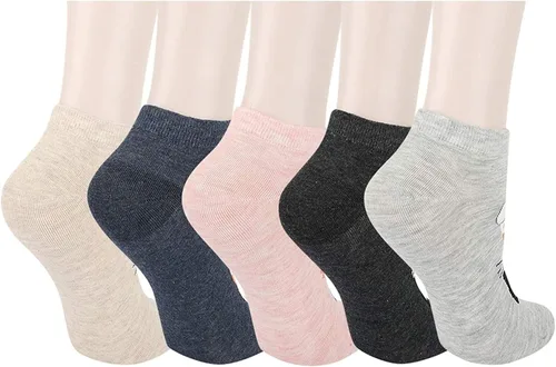 Vista 2 de Everything Socks - Calcetines de animales para mujeres hombres niñas adolescentes y niños paquete de 5 incluye gato Calico zorro panda rojo