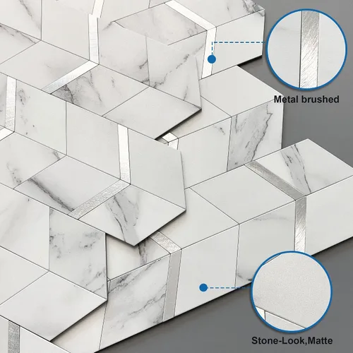 Vista 2 de MOFIT Protector contra salpicaduras despegar y pegar para cocina, panel de pared 3D azulejo despegar y pegar autoadhesivo protector contra
