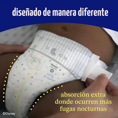 Vista 2 de Huggies Overnites - Pañales de noche talla 6 (más de 35 libras), 42 unidades, el embalaje puede variar