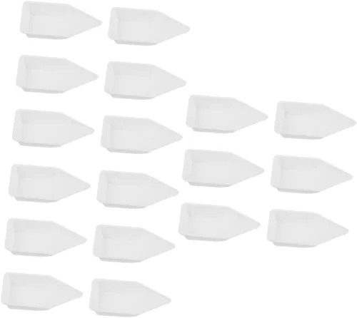 Vista 11 de Healeved Plato de pesaje de plástico para barcos de pesaje, 20 unidades, bandeja de pesaje, plato de pesaje antiestático