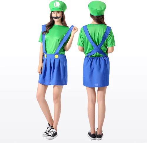 Vista 3 de VISVIC Super Costume Brothers - Disfraz de cosplay con sombrero de bigote para hombres mujeres adultos niños y adolescentes