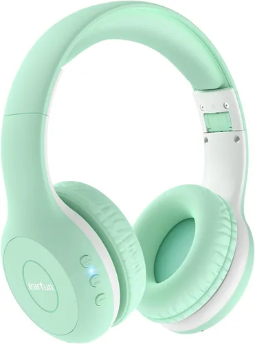 Vista 17 de EarFun K2 - Auriculares Bluetooth para niños, con volumen limitado, tiempo de reproducción de 40 horas, micrófono integrado, sonido estéreo