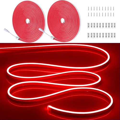 Vista 14 de Tiras de Luces LED de Neón Blancas de 12V - 16.4 Pies Flexibles Impermeables Cortables, Luces de Cuerda de Neón de Silicona Flexible para Cocina