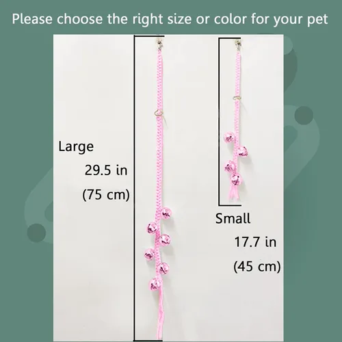 Vista 5 de Timbres colgantes para perros 4 campanas de entrenamiento para orinal extra fuertes Timbre de puerta de cuerda trenzada ajustable y duradera
