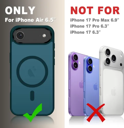 Vista 1458 de Funda para Google Pixel 10 Pro XL, cubierta magnética mate, color negro Fit for MagSafe, Screen Protector included, Shockproof Military Grade