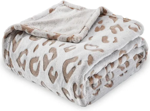 Vista 16 de SOCHOW Manta de forro polar de franela súper suave, ligera y acogedora manta de felpa con textura de hojas cálidas para cama, sofá, 50 x 60