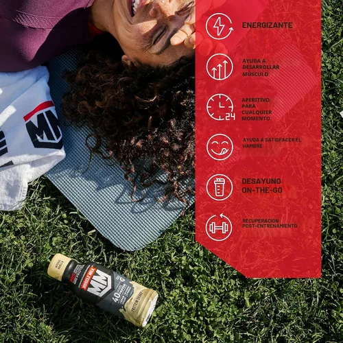 Vista 5 de Muscle Milk Pro Advanced Nutrition - Batido de proteínas, chocolate Knockout, botella de 11.16 onzas líquidas, paquete de 12, 1.13 oz de proteína