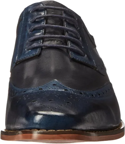 Vista 2 de Stacy Adams Tinsley Wingtip Zapatos Oxford con cordón, Azul