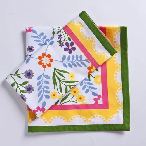 Vista 53 de Fingercraft - Juego de 12 servilletas de tela de mezcla de algodón y lino, con estampado, perfecta para fiestas, cenas, bodas, cócteles y Navidad