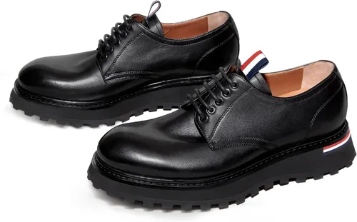 Vista 7 de Zapatos de vestir para hombre, zapatos Oxford, zapatos de cuero para hombre, zapatos de cuero casuales con cordones, zapatos de vestir negros