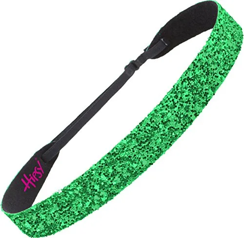Vista 8 de Hipsy Diadema ajustable con purpurina antideslizante para mujer, paquete de 3 unidades (verde esmeralda)