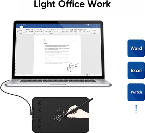 Vista 6 de Tableta de Dibujo Inalámbrica XPPen Deco mini7W Tableta Gráfica Tableta con Lápiz con 8192 Niveles de Presión, Tableta de Artista de 7 x 4 pulgadas