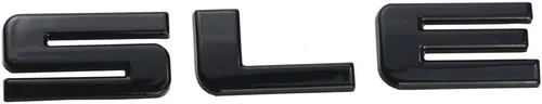 Vista 2 de Aimoll 1 placa de identificación de letras SLE de repuesto para Chevrolet Cruze Silverado (negro)