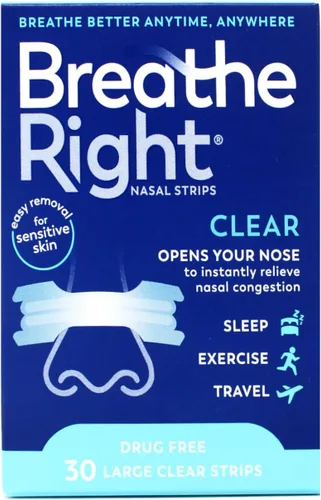 Vista 2 de Breathe Right Tiras nasales, grandes, 101591, Transparente, 2, 2