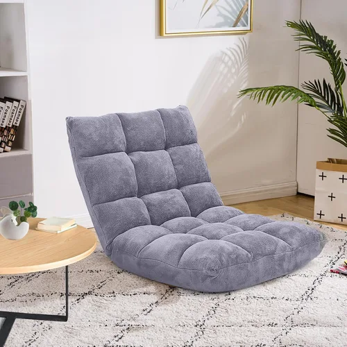 Vista 11 de Silla de piso de espuma viscoelástica con soporte de respaldo ajustable de 14 posiciones