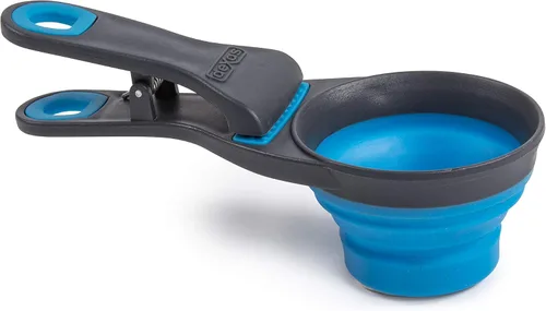 Vista 22 de Dexas Popware - Klip Scoop plegable para mascotas, diseño 3 en 1, conveniente taza medidora, recogedor de alimentos y clip para bolsa, cuchara