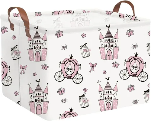 Vista 50 de FXOLCSHE - Canasta rectangular rosa de alpaca, canasta de lavandería impermeable plegable para guardería, canasta de juguetes para habitación