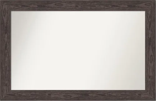 Vista 423 de Amanti Art Espejo personalizado, espejo de baño negro puente, espejo de pared o espejo de tocador de baño sobre el fregadero (26 x 26 pulgadas)