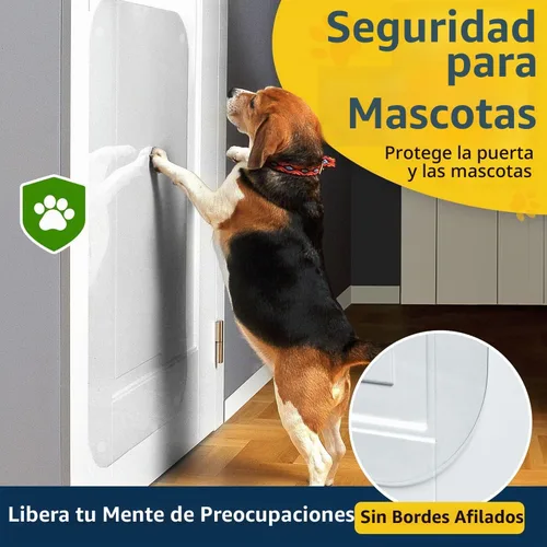 Vista 6 de PROTECTO Door Protector from Dog Scratching, 18x12 - Door Scratch Guard transparente (1 - Pack Clear)