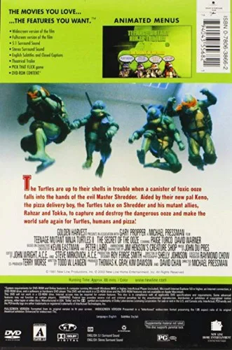 Vista 2 de Teenage Mutant Ninja Turtles 2 (DVD) (25th Anniv. O-Sleeve)