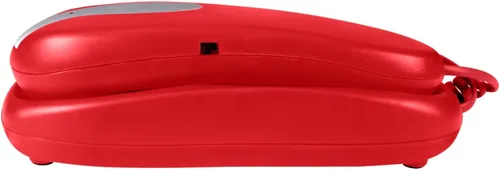 Vista 3 de Slimline teléfono para pared o computadora con memoria, Rojo