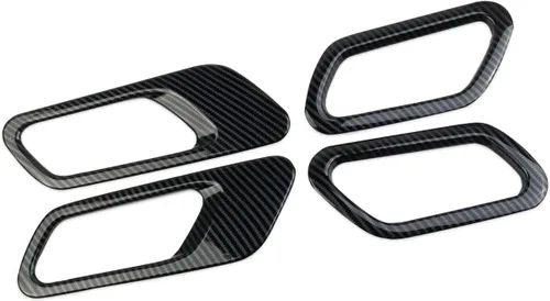 Vista 4 de Cubierta interior de fibra de carbono para manija de puerta para Nissan Pathfinder 2022-2026